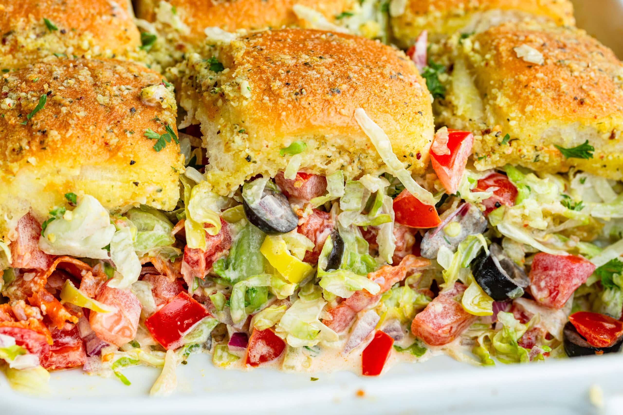 Party-Perfect Baked Italian Sliders with Ham, Turkey & Provolone